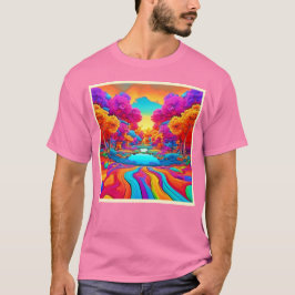 Kleurrijk Fantasielandschap T-shirt