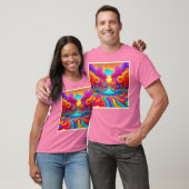 Kleurrijk Fantasielandschap T-shirt (Unisex)