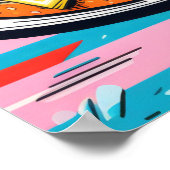 Kleurrijk fastfood feest poster (Hoek)