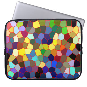 Kleurrijk Faux-Glas in lood Laptop Sleeve