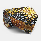 Kleurrijk fazant veer ontwerp - bruin, geel, stropdas (Opgerold)