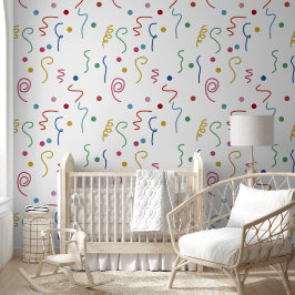 Kleurrijk Feest Confetti Patroon Behang