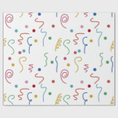 Kleurrijk Feest Confetti Patroon Cadeaupapier (Vlak)