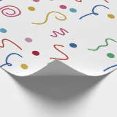 Kleurrijk Feest Confetti Patroon Cadeaupapier (Hoek)