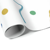 Kleurrijk Feest Confetti Patroon Cadeaupapier (Rol Hoek)