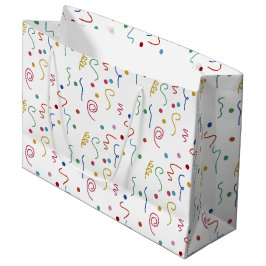 Kleurrijk Feest Confetti Patroon Groot Cadeauzakje