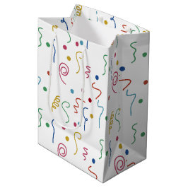 Kleurrijk Feest Confetti Patroon Medium Cadeauzakje