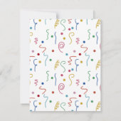 Kleurrijk Feestconfetti Aangepaste Naam Notitiekaartje (Achterkant)
