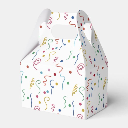Kleurrijk Feestconfetti Patroon Bedankdoosjes (Voorkant Zijde)