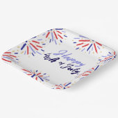 Kleurrijk Feestelijk Vuurwerk 4 Juli Viering Papieren Bordje (Gebogen)