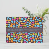 Kleurrijk feestgejuich feestdagenkaart (Staand voorkant)