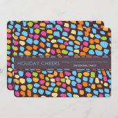 Kleurrijk feestgejuich feestdagenkaart (Voorkant / Achterkant)