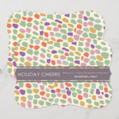 Kleurrijk feestgejuich feestdagenkaart (Voorkant / Achterkant)