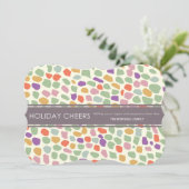 Kleurrijk feestgejuich feestdagenkaart (Staand voorkant)