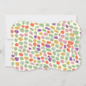 Kleurrijk feestgejuich feestdagenkaart (Achterkant)