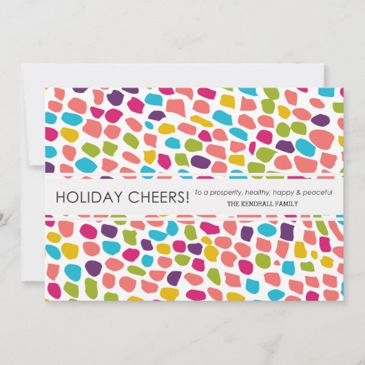 Kleurrijk feestgejuich feestdagenkaart (Voorkant)