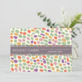 Kleurrijk feestgejuich feestdagenkaart (Staand voorkant)