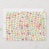 Kleurrijk feestgejuich feestdagenkaart (Achterkant)