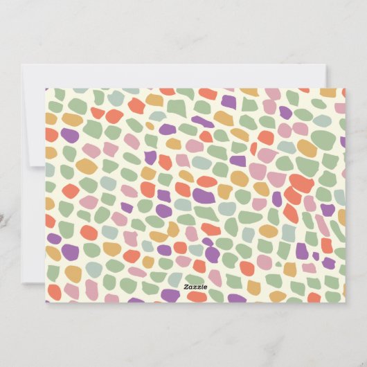 Kleurrijk feestgejuich feestdagenkaart (Achterkant)