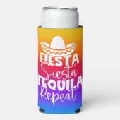 Kleurrijk feestje aangepast seltzer blikjeskoeler (Seltzer Voorkant)