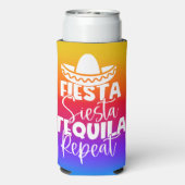 Kleurrijk feestje op maat seltzer blikjeskoeler (Seltzer Achterkant)