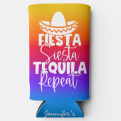 Kleurrijk feestje op maat seltzer blikjeskoeler (Voorkant)