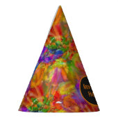 Kleurrijk feestvuurwerk - voeg naam/tekst toe feesthoedjes (Links)