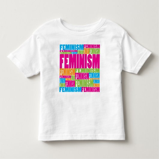 Kleurrijk feminisme kinder shirts (Voorkant)