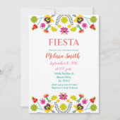 Kleurrijk Fiesta Baby Fiesta Baby Shower Uitnodigi Kaart (Voorkant)