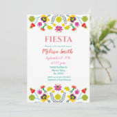 Kleurrijk Fiesta Baby Fiesta Baby Shower Uitnodigi Kaart (Staand voorkant)
