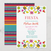 Kleurrijk Fiesta Baby Fiesta Baby Shower Uitnodigi Kaart (Voorkant / Achterkant)