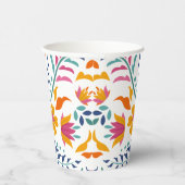 Kleurrijk Fiesta Floral Baby shower Papieren Bekers (Rechts)