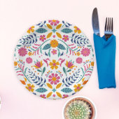 Kleurrijk Fiesta Floral Baby shower Papieren Bordje