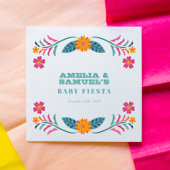 Kleurrijk Fiesta Floral Baby shower Servet