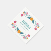 Kleurrijk Fiesta Floral Baby shower Servet (Hoek)