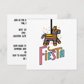 Kleurrijk Fiesta Piñata Feestelijk  Save The Date (Voorkant / Achterkant)