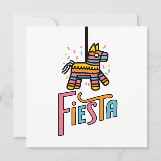 Kleurrijk Fiesta Piñata Feestelijk  Save The Date (Voorkant)