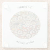 Kleurrijk Fietspatroon aanpasbaar Glazen Onderzetter (Achterkant)