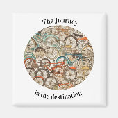 Kleurrijk Fietspatroon aanpasbaar Magneet (Voorkant)