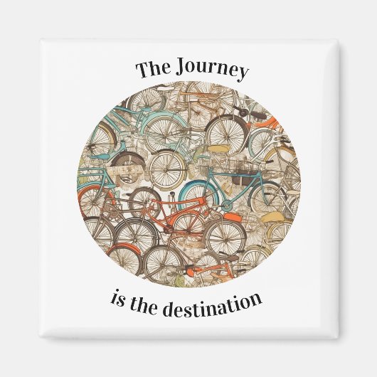 Kleurrijk Fietspatroon aanpasbaar Magneet (Voorkant)