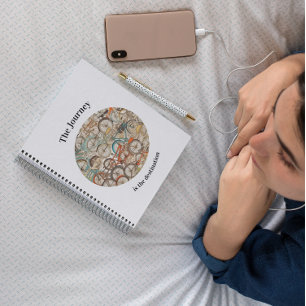 Kleurrijk Fietspatroon aanpasbaar Notitieboek