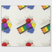 Kleurrijk Filmstrip Wrapping Papier (Vlak)
