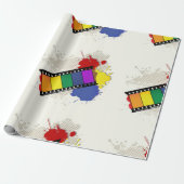 Kleurrijk Filmstrip Wrapping Papier (Uitgerold)