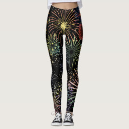 Kleurrijk Fireworks grafisch ontwerp Leggings