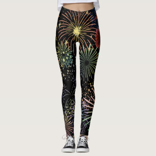 Kleurrijk Fireworks grafisch ontwerp Leggings