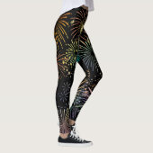 Kleurrijk Fireworks grafisch ontwerp Leggings (Rechts)