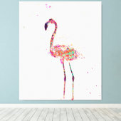 Kleurrijk Flamingo Print Art Gift Lover (Insitu (Houten vloer))