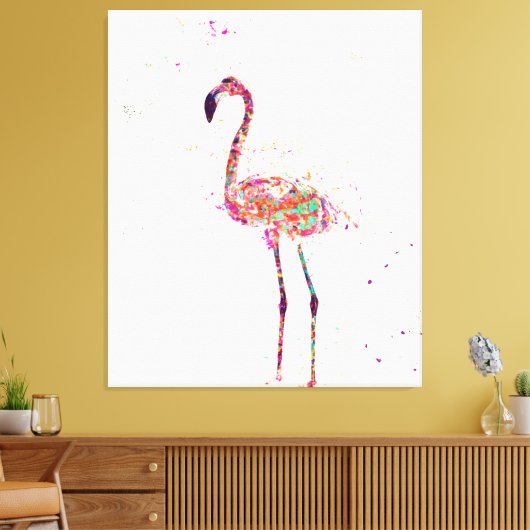 Kleurrijk Flamingo Print Art Gift Lover (Insitu (Woonkamer))