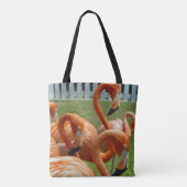 Kleurrijk flamingo'sCanvas tas (Achterkant)
