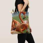 Kleurrijk flamingo'sCanvas tas (Dichtbij)